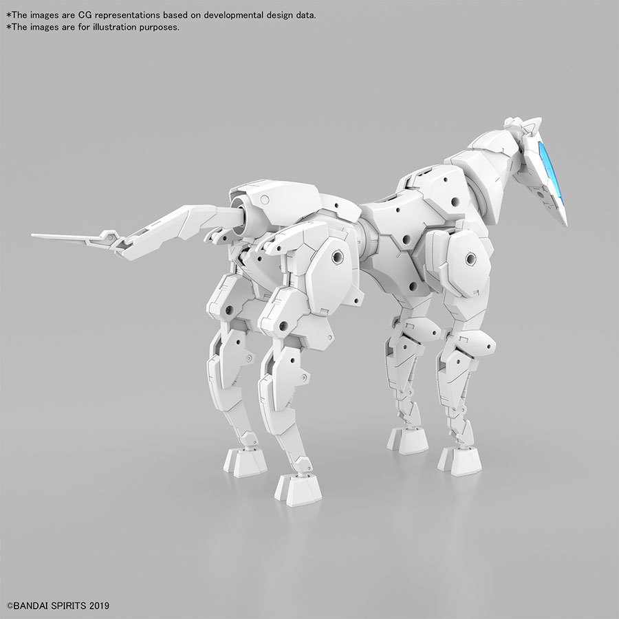 30 Minutes Missions Extended Armament Vehicle 1/144 Kit #EV-17 Horse Mecha Ver. (White)