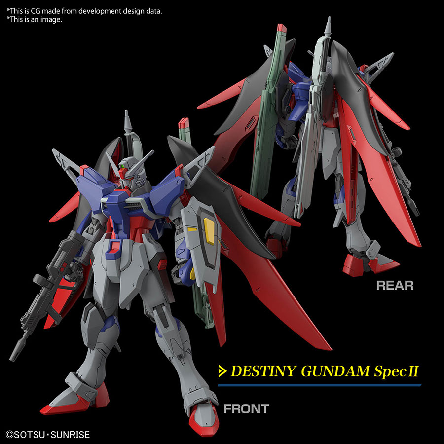 Gundam High Grade Universal Century 1/144 Kit #258 - Cosmic Era - Destiny Gundam Spec II & Zeus Silhouette