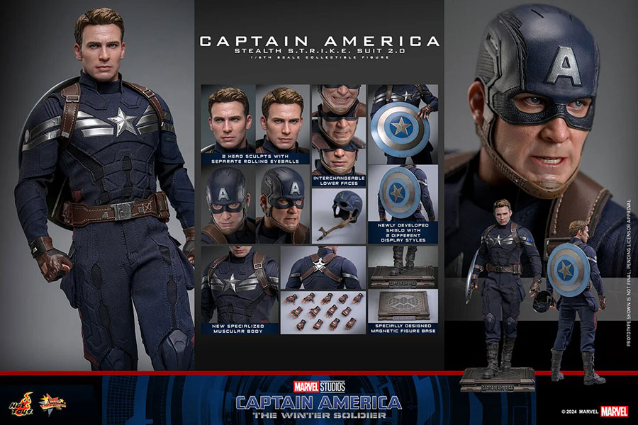 Marvel Captain America (Stealth S.T.R.I.K.E. Suit) 2.0 Sixth Scale Action Figure