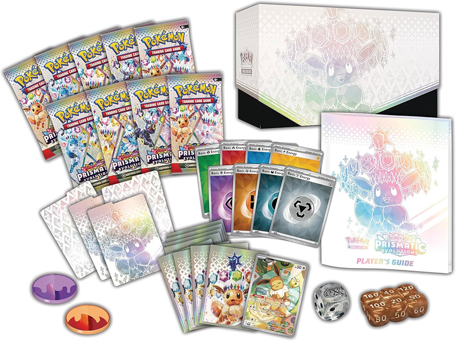 Pokemon Scarlet and Violet 8.5 Prismatic Evolutions Elite Trainer Box