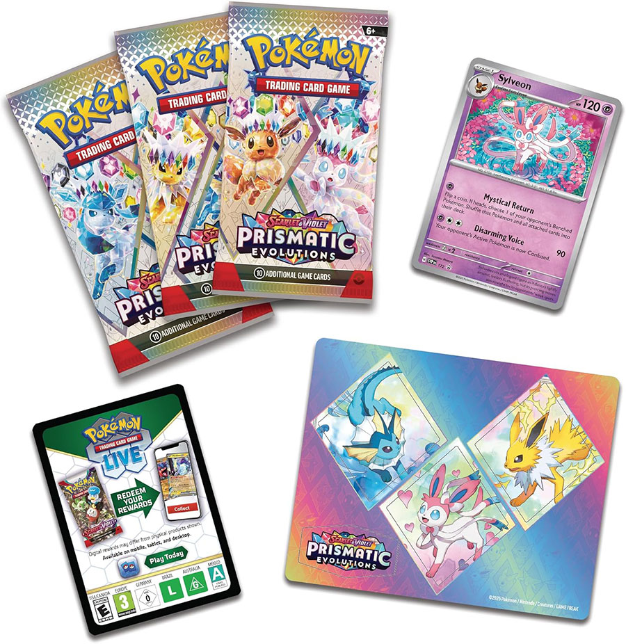 Pokemon Scarlet and Violet 8.5 Prismatic Evolutions Tech Sticker Collection Case (12-Count)