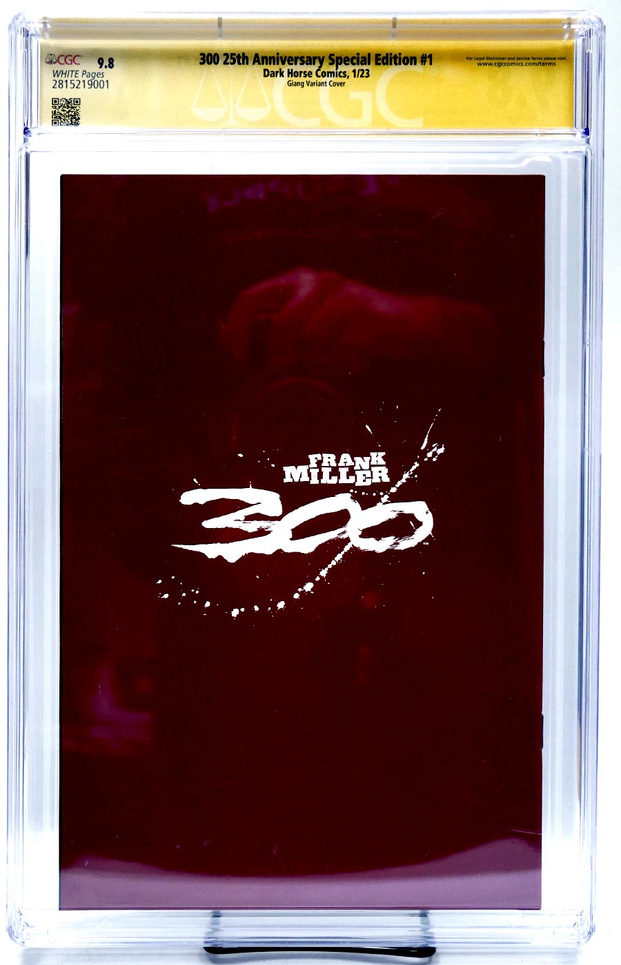 300 #1 Cover C CGC Signature Edition 9.8 Signed by John Giang Anniversary Edition