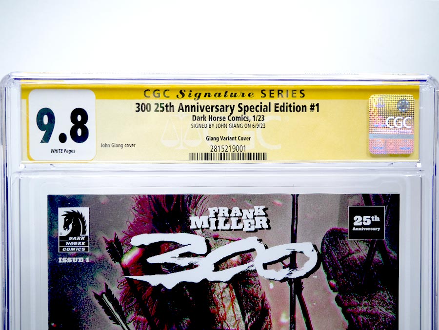 300 #1 Cover C CGC Signature Edition 9.8 Signed by John Giang Anniversary Edition