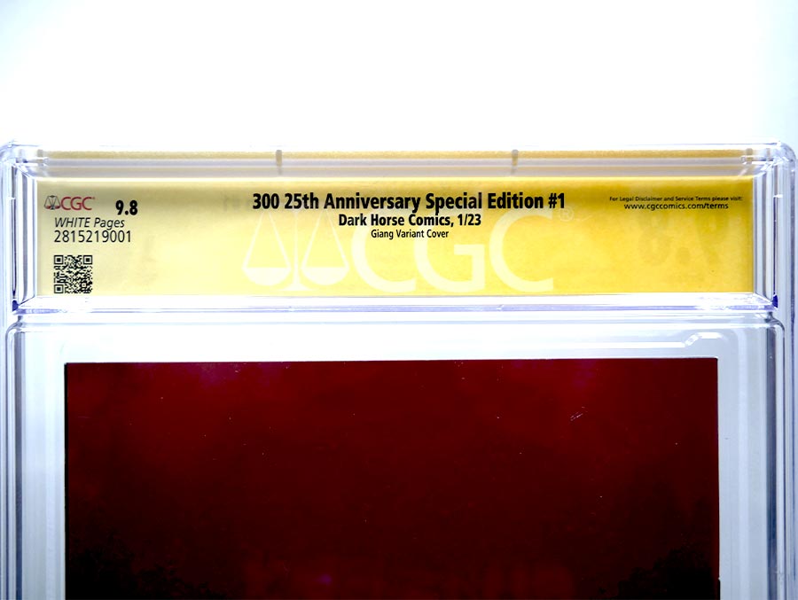 300 #1 Cover C CGC Signature Edition 9.8 Signed by John Giang Anniversary Edition