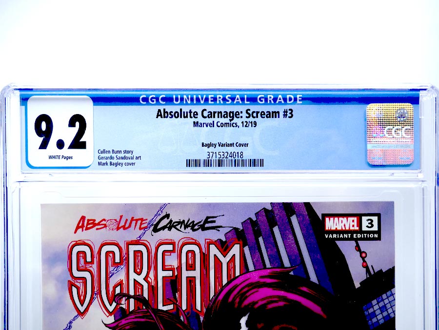 Absolute Carnage Scream #3 Cover D Variant Mark Bagley Connecting Cover CGC 9.2