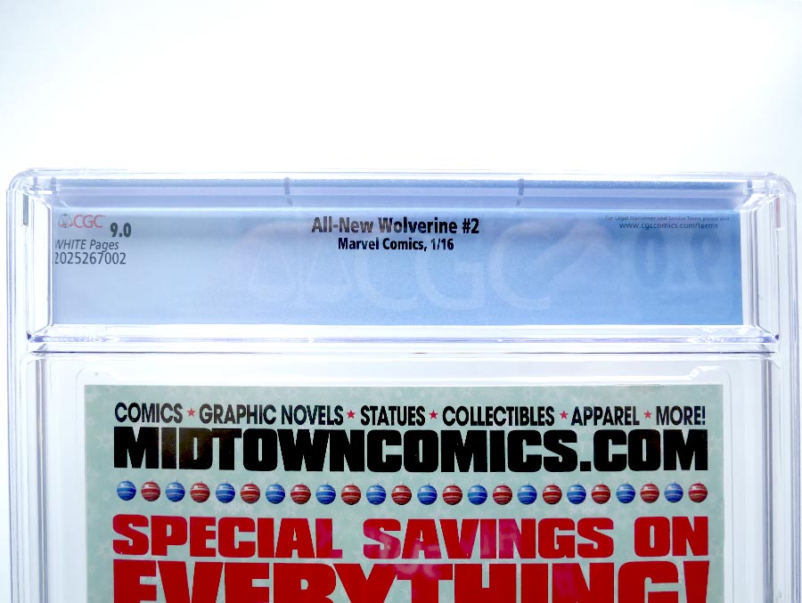 All-New Wolverine #2 Cover D 1st Ptg Regular Bengal Cover CGC 9.0