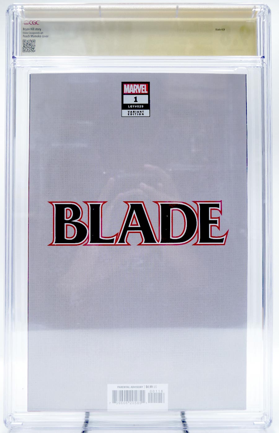 Blade Vol 4 #1 Cover P CGC Signature Series 9.8 Signed by Peach Momoko Incentive Peach Momoko Virgin Cover