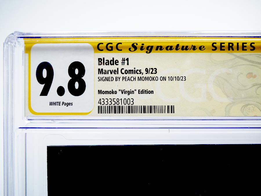 Blade Vol 4 #1 Cover P CGC Signature Series 9.8 Signed by Peach Momoko Incentive Peach Momoko Virgin Cover