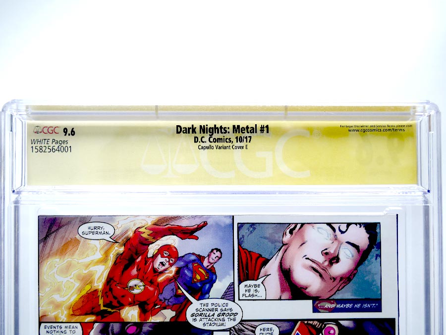 Dark Nights Metal #1 Cover X CGC Signature Series 9.6 Signed by Greg Capullo and Scott Snyder Variant Midnight Release Color Cover