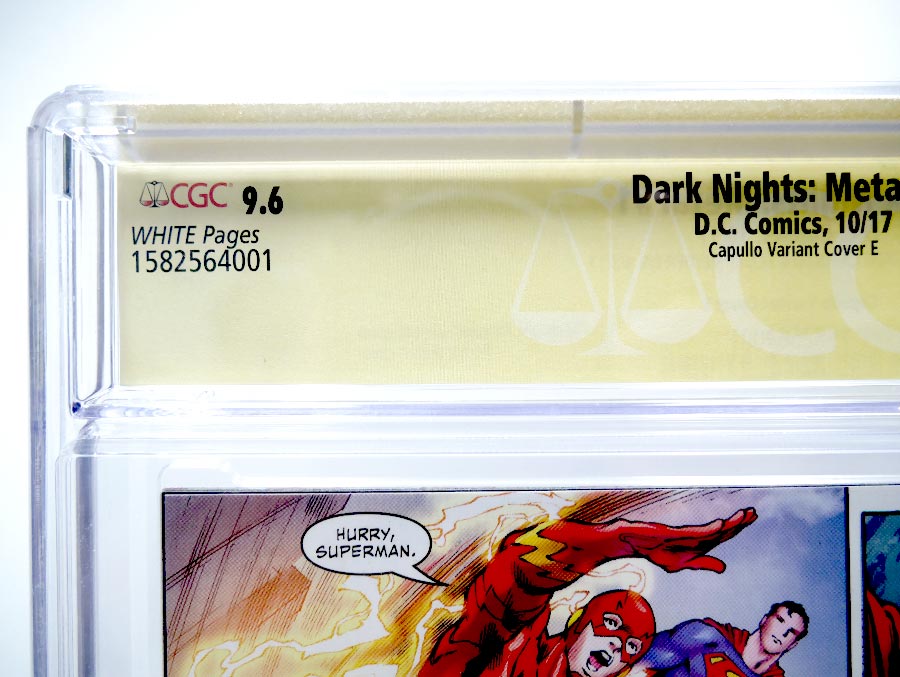 Dark Nights Metal #1 Cover X CGC Signature Series 9.6 Signed by Greg Capullo and Scott Snyder Variant Midnight Release Color Cover