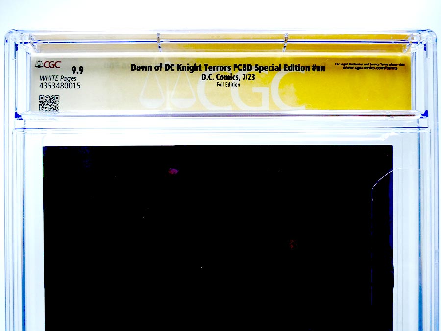 FCBD 2023 Dawn Of DC Knight Terrors Special Edition #1 Cover C CGC Signature Series 9.9 Signed by Jason Fabok Variant Jason Fabok Foil Cover