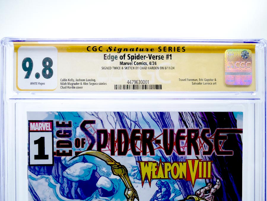 Edge Of Spider-Verse Vol 4 #1 Cover N CGC Signature Series 9.8 Signed by Chad Harden 2nd Ptg Chad Hardin Variant Cover
