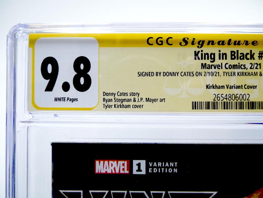 King In Black #1 Cover X Variant CGC Signature Series 9.8 Signed by Tyler Kirkham and Ryan Stegman Tyler Kirkham Cover