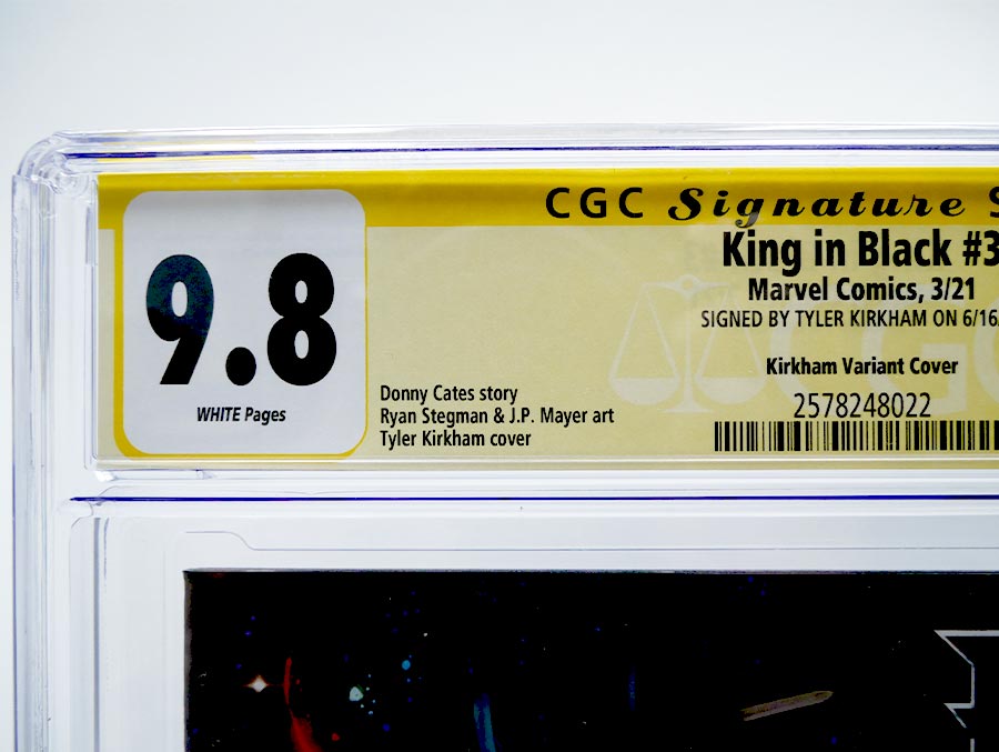 King In Black #3 Cover K CGC Signature Series 9.8 Signed by Tyler Kirkham Tyler Kirkham Variant Cover