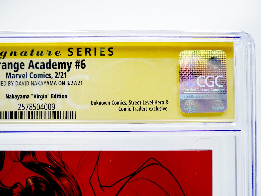 Strange Academy #6 Cover D CGC Signature Series 9.8 Signed by David Nakayama Variant David Nakayama Virgin Cover