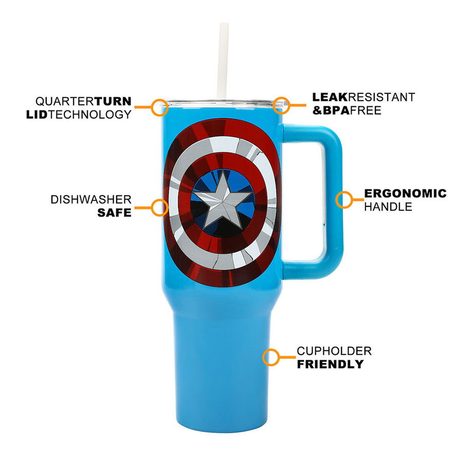 Marvel Captain America 40-Ounce Stainless Steel Tumbler