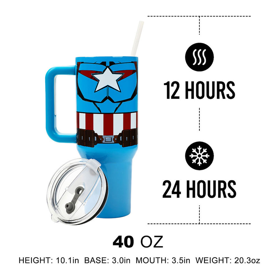 Marvel Captain America 40-Ounce Stainless Steel Tumbler