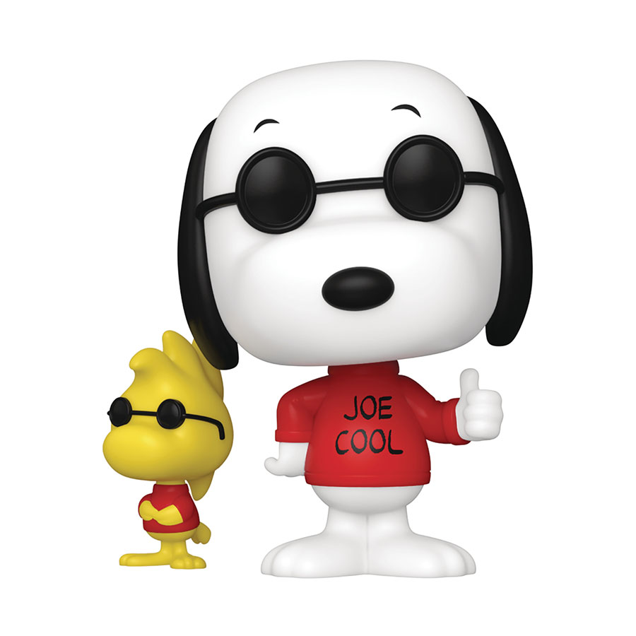 POP & Buddy Peanuts Joe Cool With Woodstock Vinyl Figure