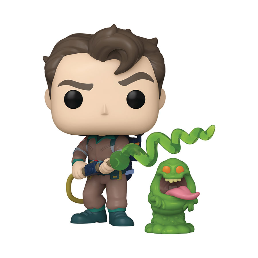 POP & Buddy The Real Ghostbusters Peter Venkman With Slimer Vinyl Figure