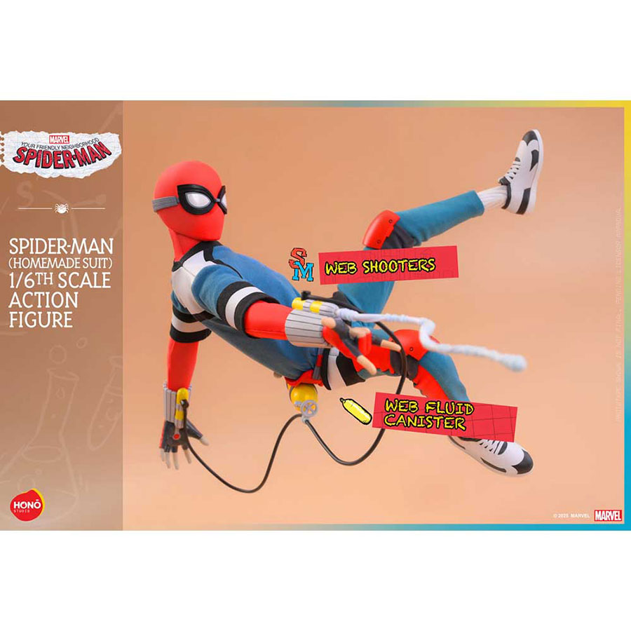 Marvel Your Friendly Neighborhood Spider-Man Spider-Man (Homemade Suit) Sixth Scale Action Figure