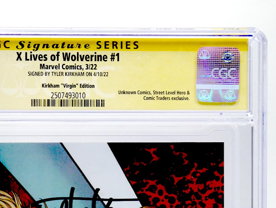 X Lives Of Wolverine #1 Cover Z CGC Signature Series 9.8 Signed By Tyler Kirkham Variant Tyker Kirkham Virgin Cover