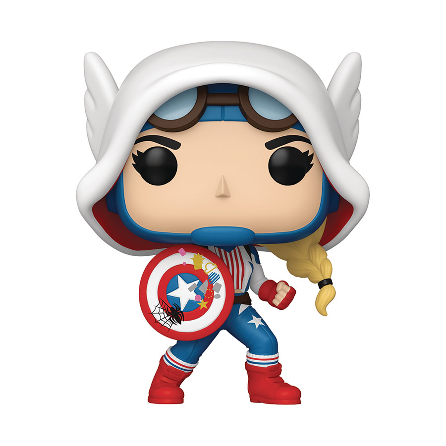 POP Marvel Gwen-Verse Cap-Gwen Vinyl Bobble Head