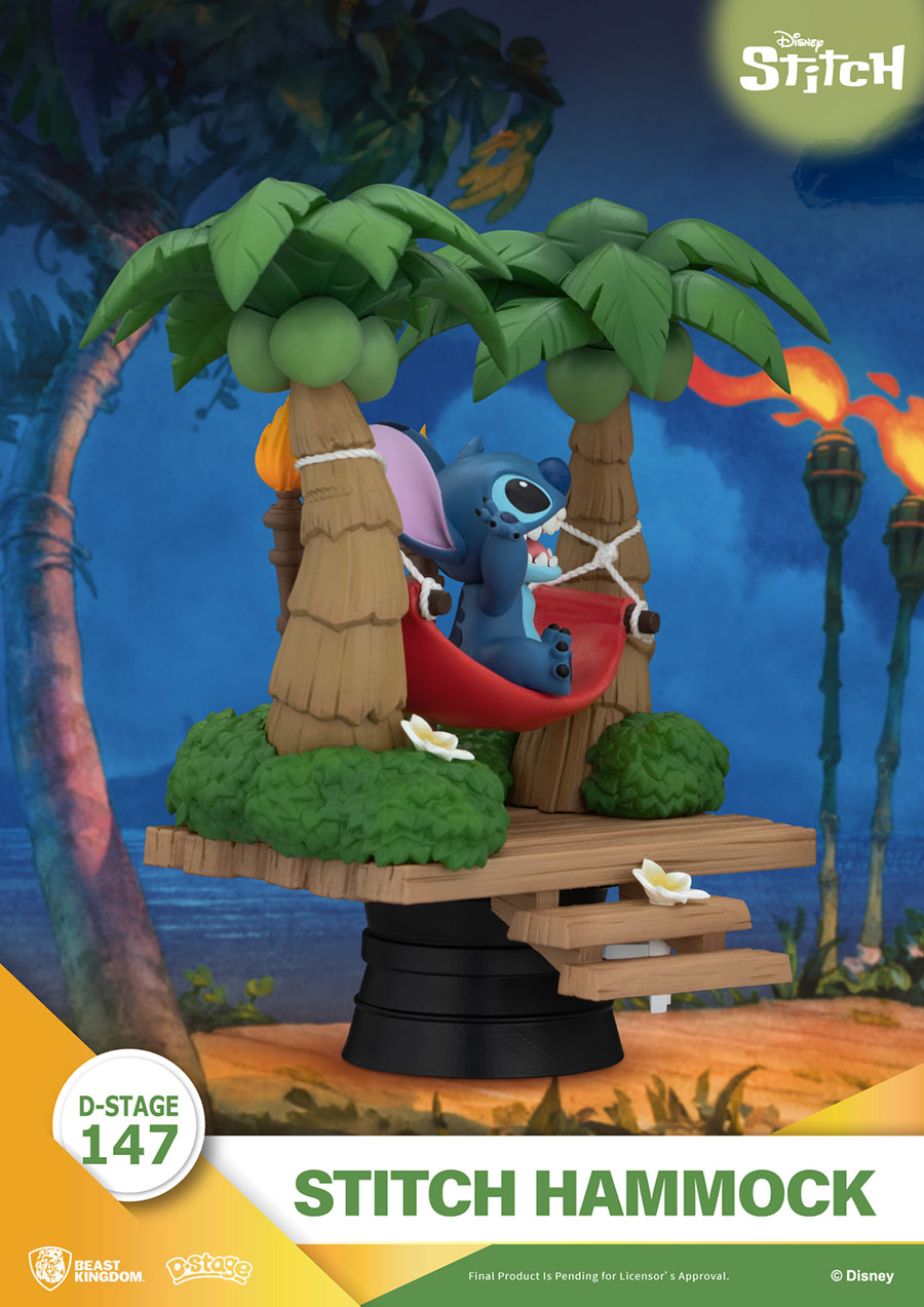 Lilo & Stitch DS-147-Stitch Hammock D-Stage Series Statue