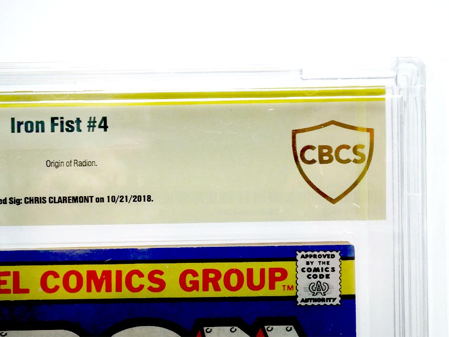 Iron Fist #4 Cover B Signed by Chris Claremont CBCS 4.5
