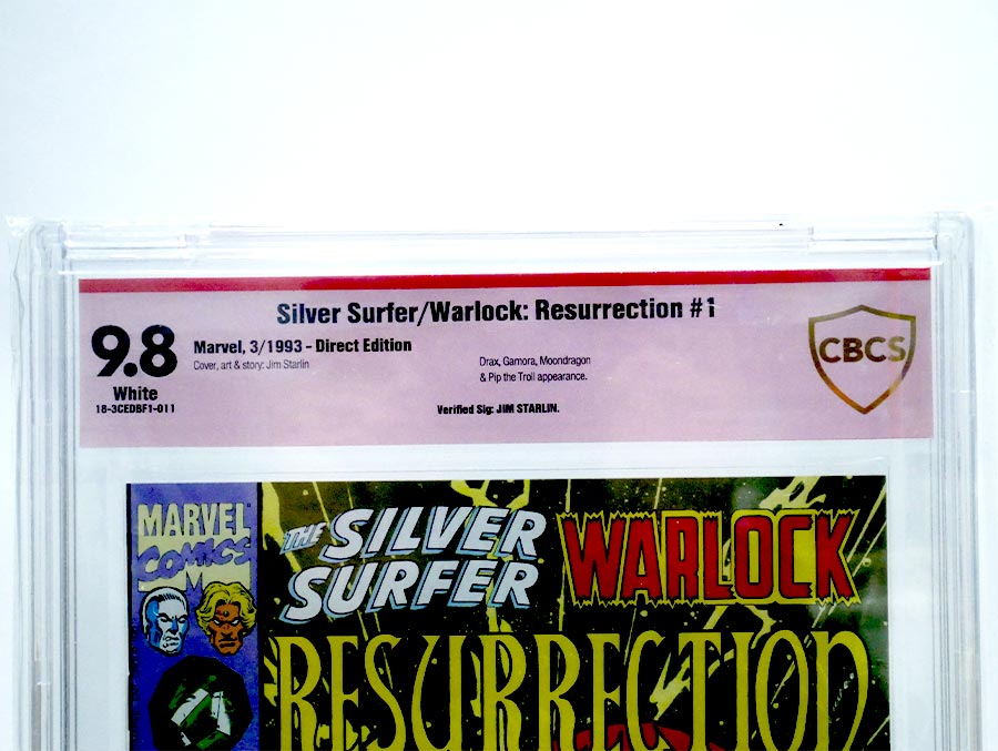 Silver Surfer Warlock Resurrection #1 Cover B CBCS 9.8 Verified Signature by Jim Starlin