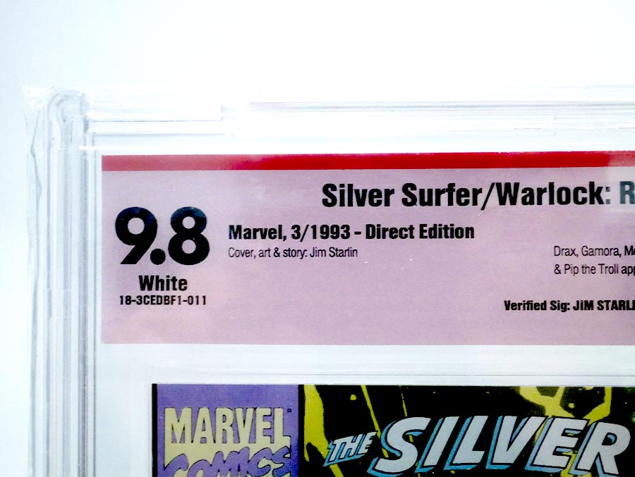 Silver Surfer Warlock Resurrection #1 Cover B CBCS 9.8 Verified Signature by Jim Starlin