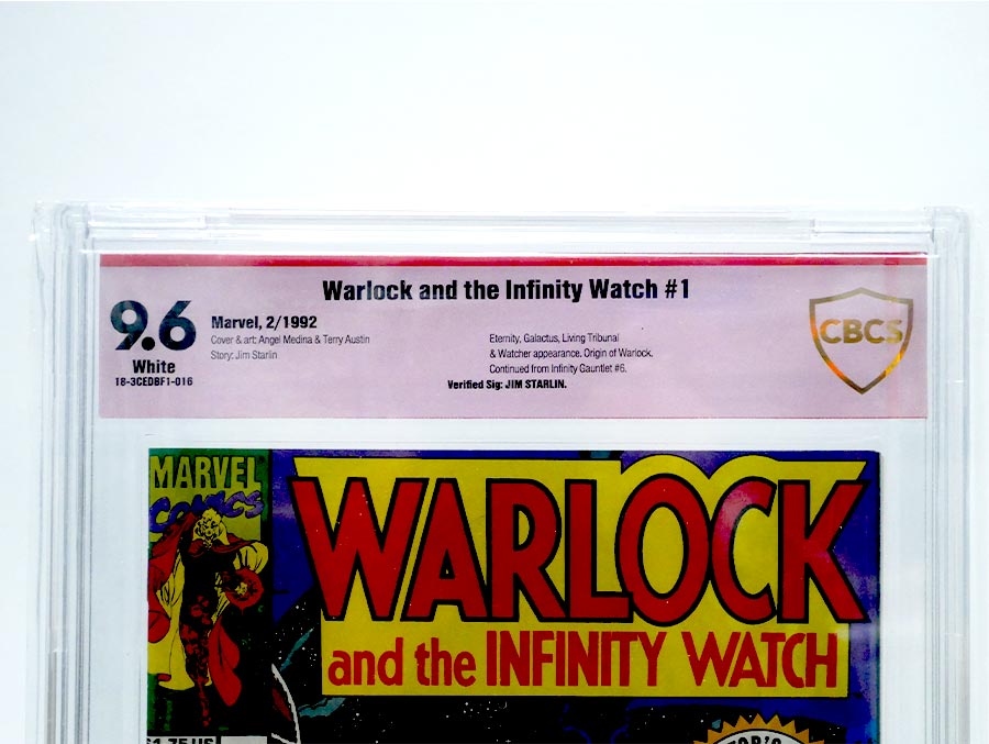 Warlock And The Infinity Watch #1 Cover B CBCS 9.6 Verified Signature by Jim Starlin