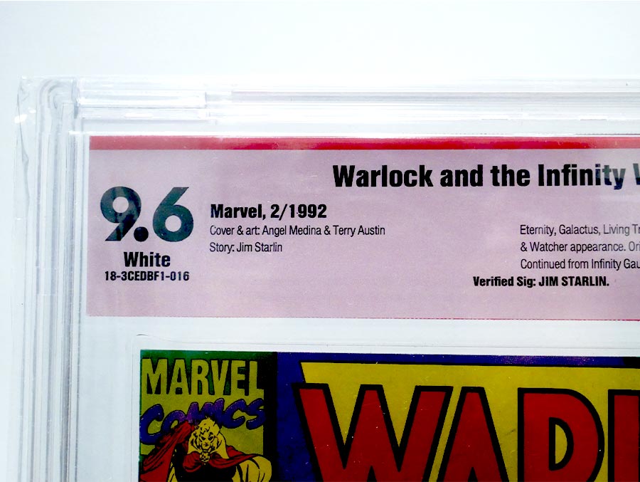 Warlock And The Infinity Watch #1 Cover B CBCS 9.6 Verified Signature by Jim Starlin
