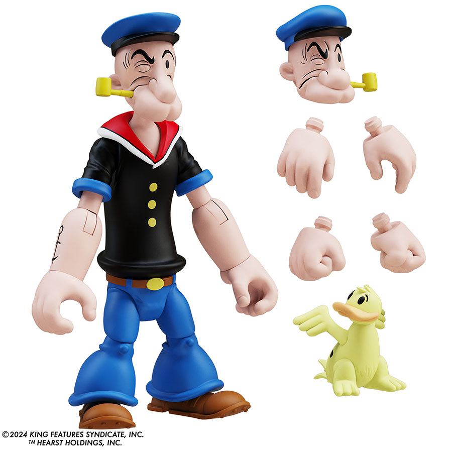 Popeye Classics Wave 3 Action Figure - Popeye 1st Appearance Black Shirt