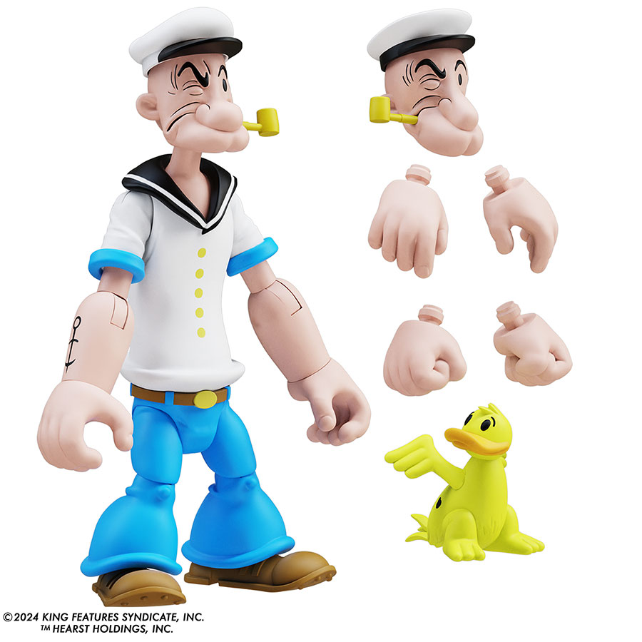 Popeye Classics Wave 3 Action Figure - Popeye 1st Appearance White Shirt