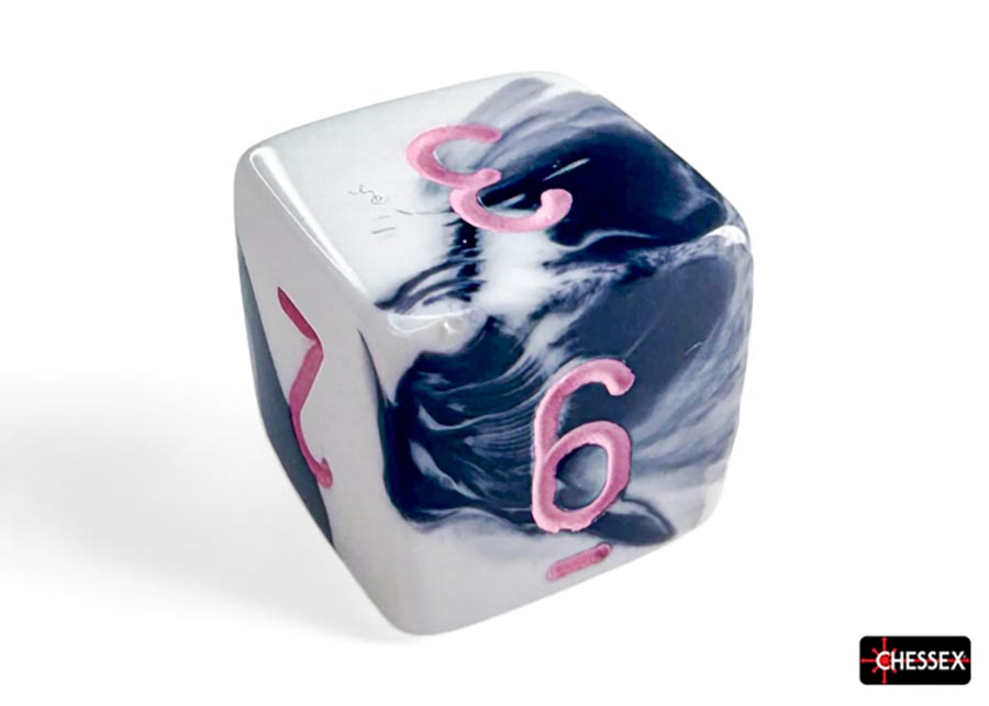 Gemini Black-White/Pink Polyhedral 7-Dice Set