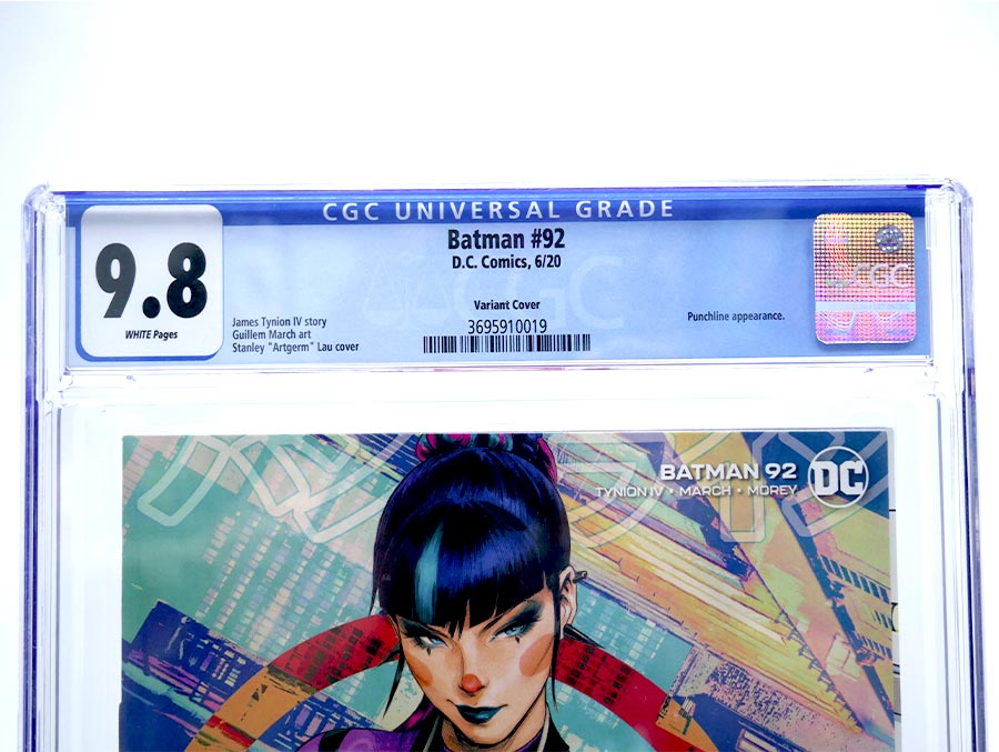Batman Vol 3 #92 Cover L Variant Stanley Artgerm Lau Card Stock Cover CGC 9.8