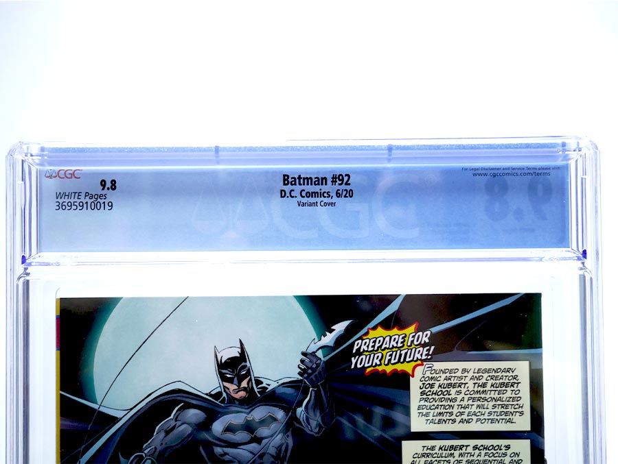 Batman Vol 3 #92 Cover L Variant Stanley Artgerm Lau Card Stock Cover CGC 9.8