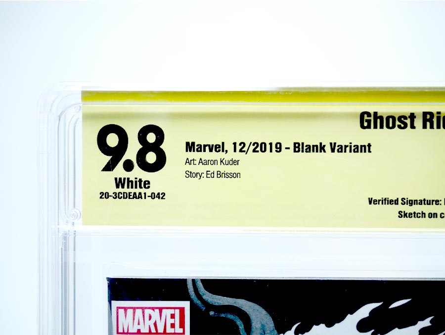 Ghost Rider Vol 8 #1 Cover L CBCS 9.8 Verified Signed And Remarked By Ken Haeser
