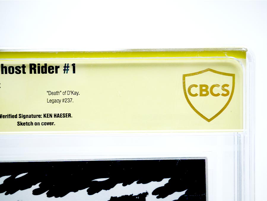 Ghost Rider Vol 8 #1 Cover L CBCS 9.8 Verified Signed And Remarked By Ken Haeser