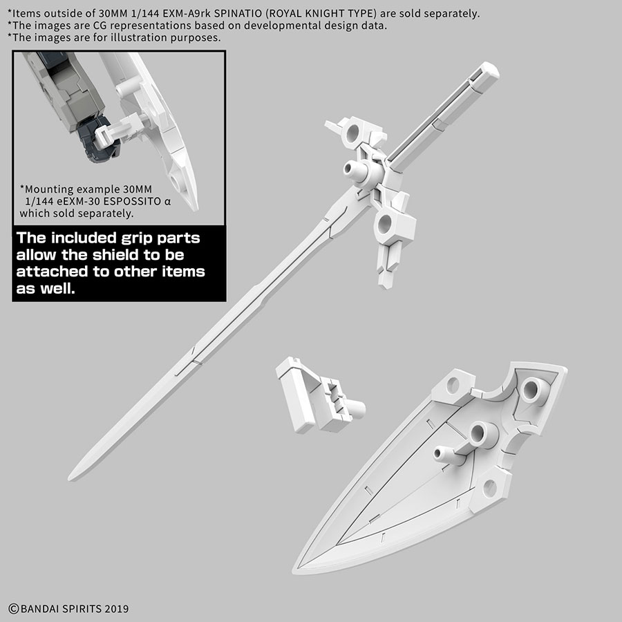 30 Minutes Missions 1/144 Kit #68 EXM-A9rk Spinatio (Royal Knight Type)