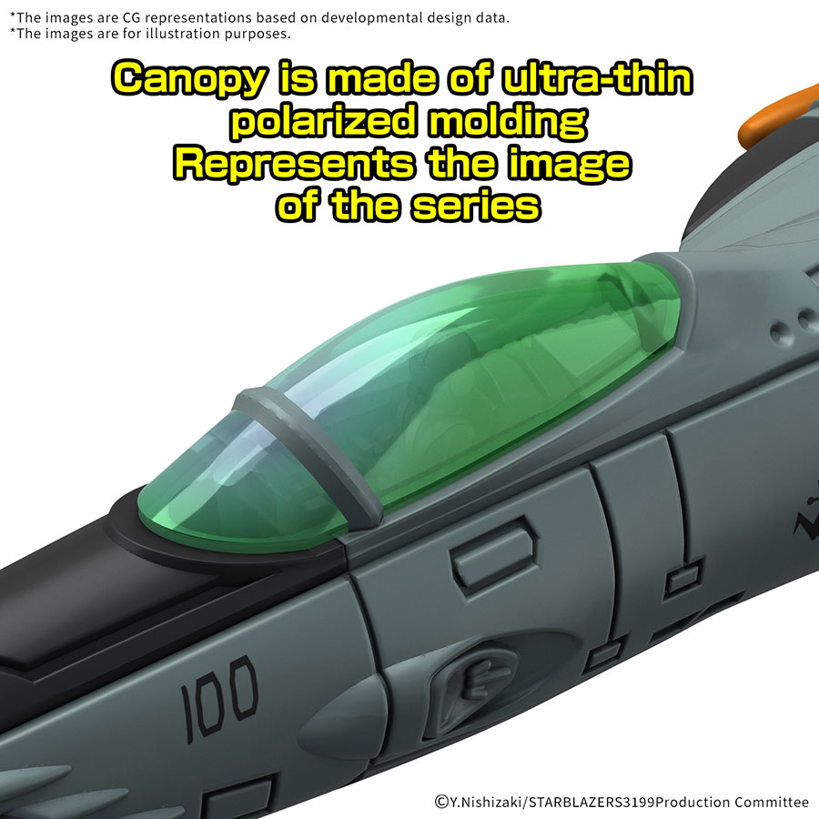 Star Blazers 3199 Mecha Collection DX Kit #01 Type 1 Space Strike Fighter Cosmo Tiger II (Single Seater/Two Seater) (2 Machine Set)