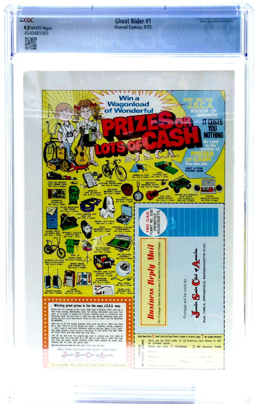 Ghost Rider #1 Cover B CGC 9.2