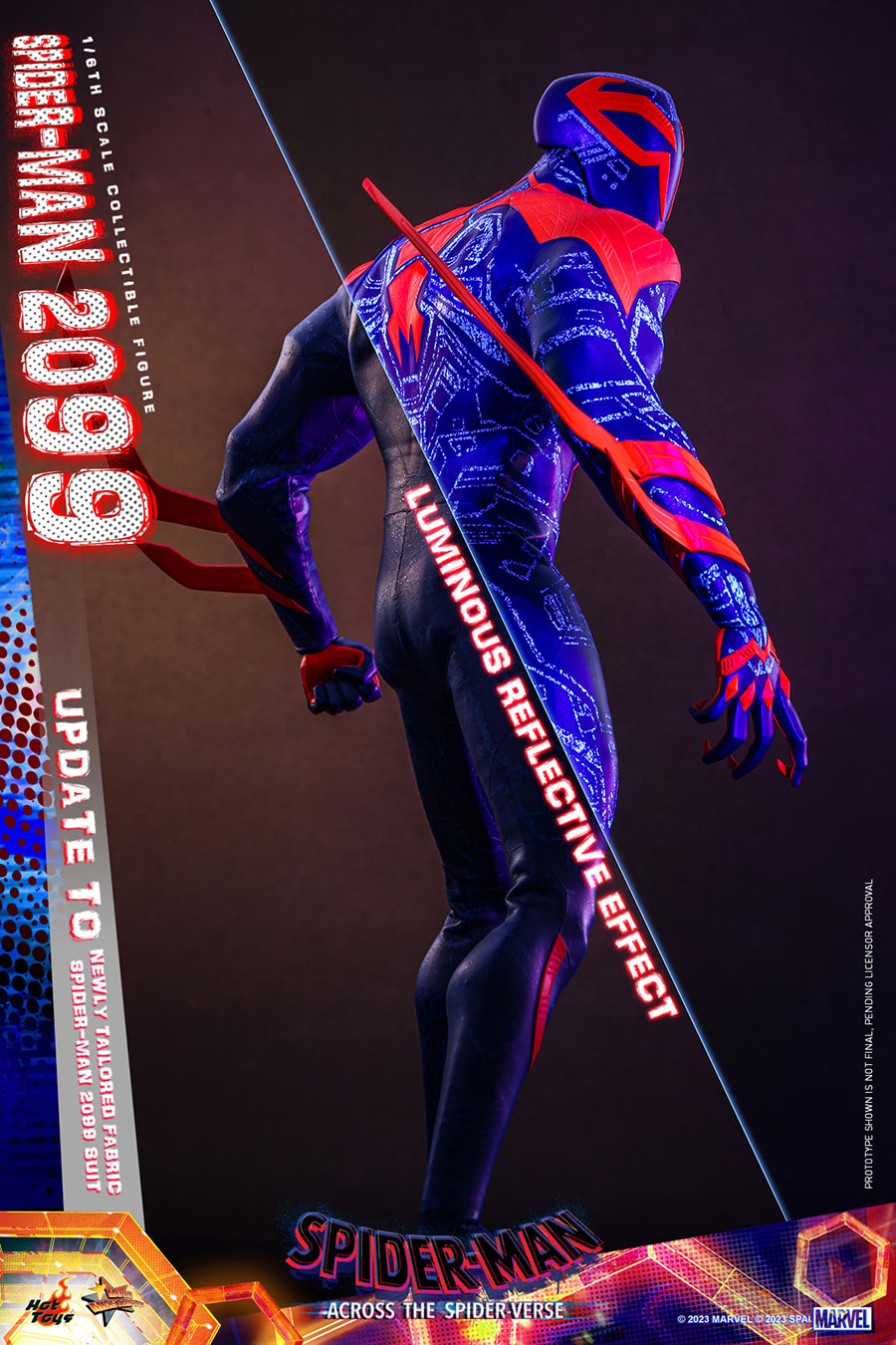 Marvel Spider-Man Across The Spider-Verse Spider-Man 2099 Sixth Scale Action Figure