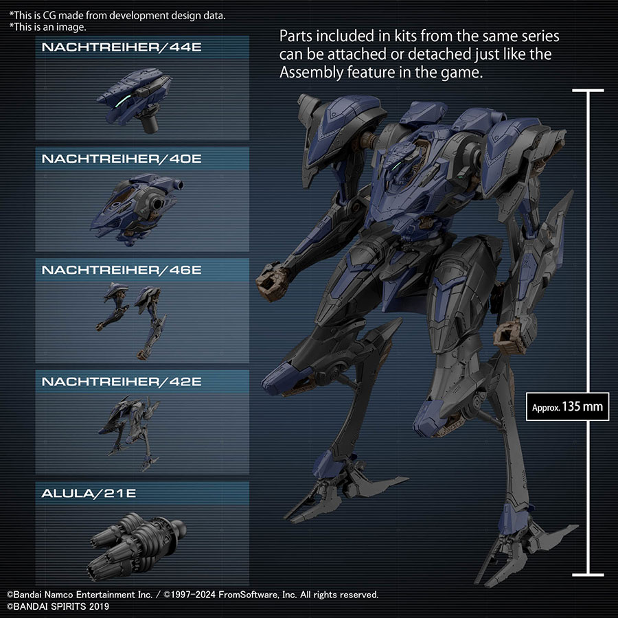 30 Minutes Missions Armored Core VI Fires Of Rubicon Kit #02 Schneider Nachtreiher/40E Steel Haze / V.IV Rusty