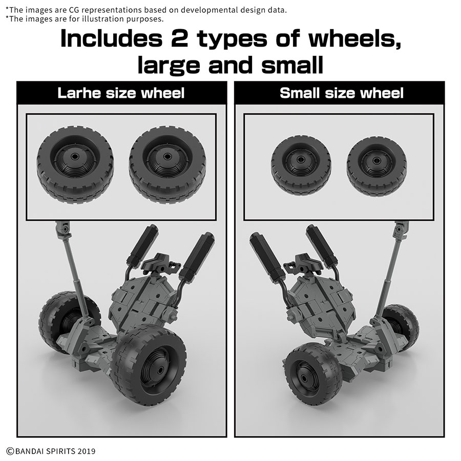 30 Minutes Missions Extended Armament Vehicle 1/144 Kit #EV-20 Wheel Mobile Ver.