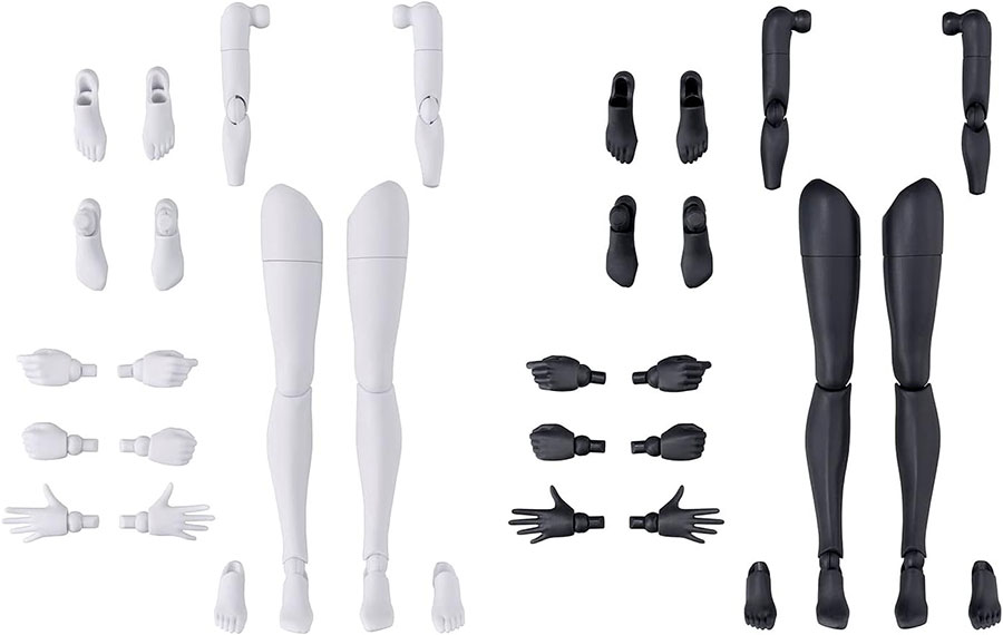 30 Minutes Sisters Option #OB-12 Body Parts Arm Parts & Leg Parts (White/Black)