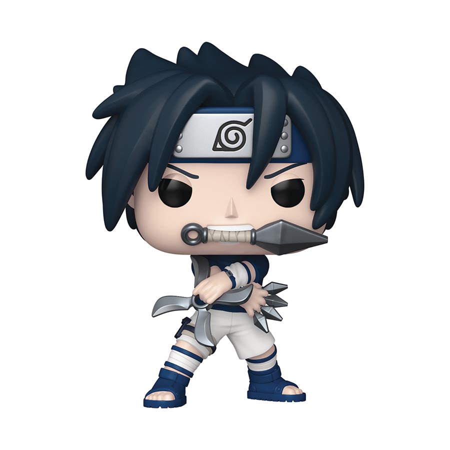 POP Animation Naruto Sasuke Uchiha With Demon Wind Shuriken Vinyl Figure