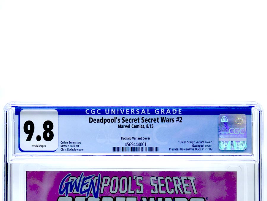 Deadpools Secret Secret Wars #2 Cover D Variant Chris Bachalo Gwenpool Cover CGC 9.8 (Secret Wars Warzones Tie-In)
