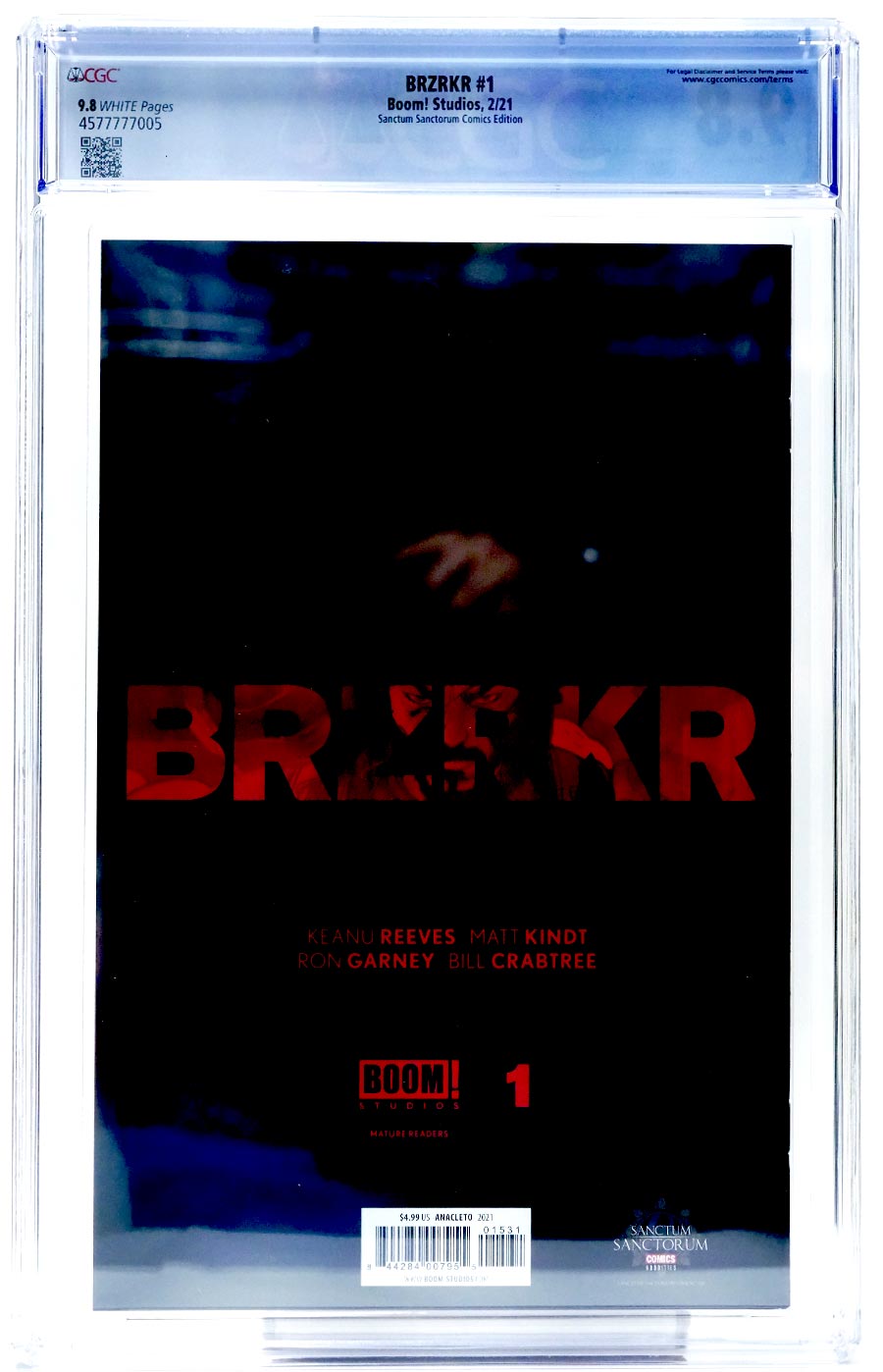 BRZRKR (Berzerker) #1 Cover Z-B Jay Anacleto Variant CGC 9.8