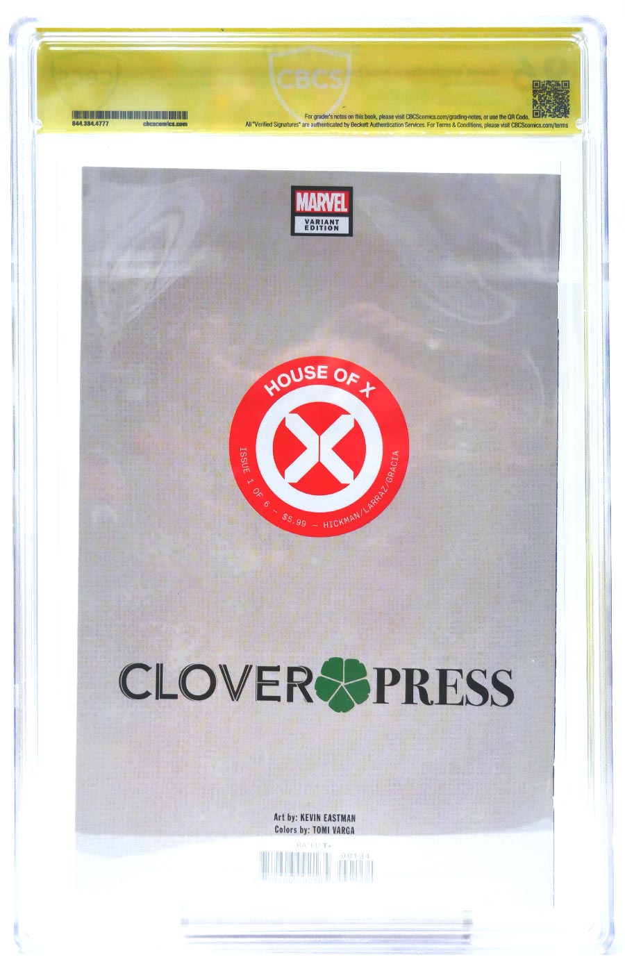 House Of X #1 Cover Z-B CBCS 9.6 Clover Press Exclusive Kevin Eastman Variant Cover Signed By Kevin Eastman